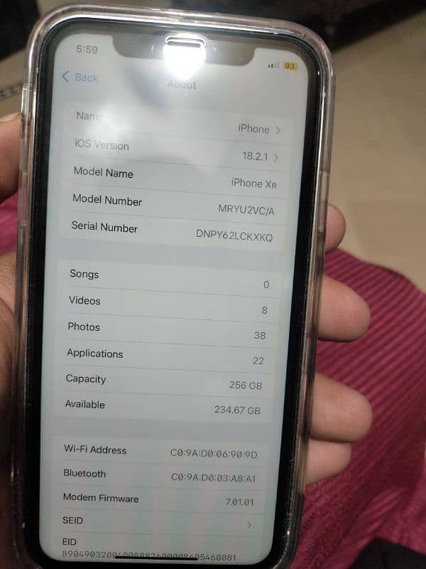 I PHONE XR 256 GB PTA APPROVED CONVERT TO 16 PRO WHITE 4