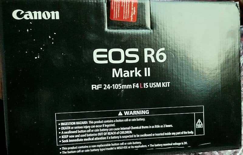 New Canon EOS R6 Mark 2 With Lens RF 24- 105mm F4 L USM Kit 1