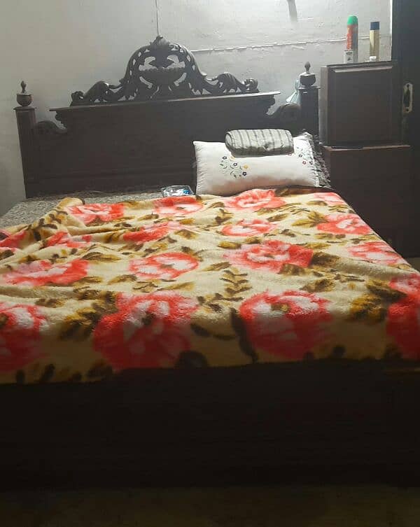 pure sheesham wooden bed set 5