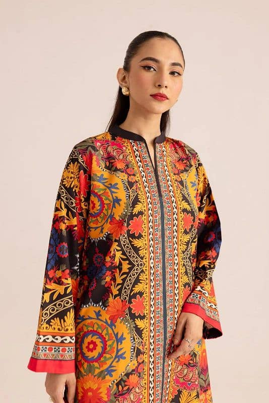 Stylish Printed 2 Piece Women Stitched Shirt And Trouser 4