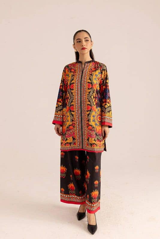 Stylish Printed 2 Piece Women Stitched Shirt And Trouser 5