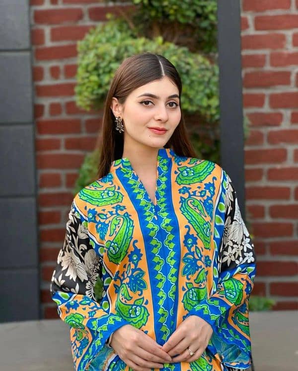 Stylish Printed 2 Piece Women Stitched Shirt And Trouser 15