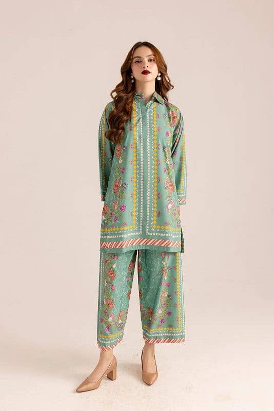 Stylish Printed 2 Piece Women Stitched Shirt And Trouser 18