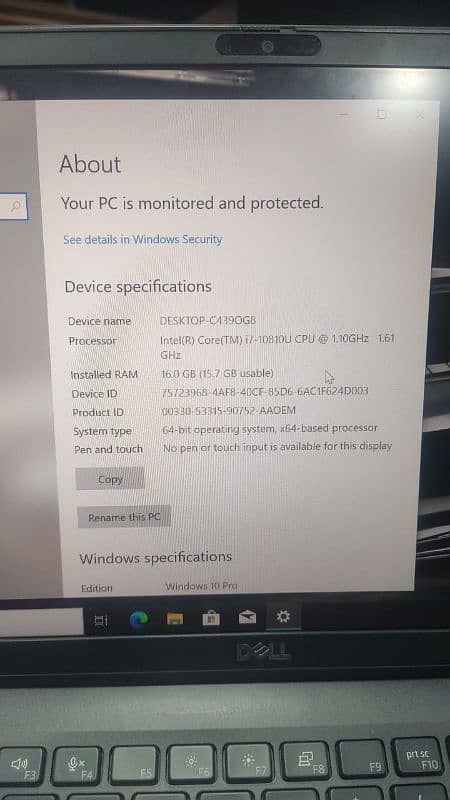Dell i7 10th generation 3