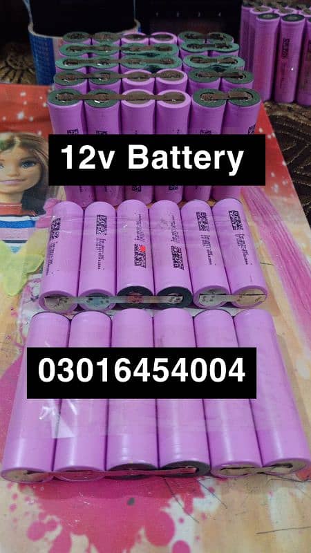 12v Battery 18650 lithium cells 2