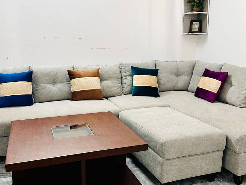 L shape 7 seater sofa set 1