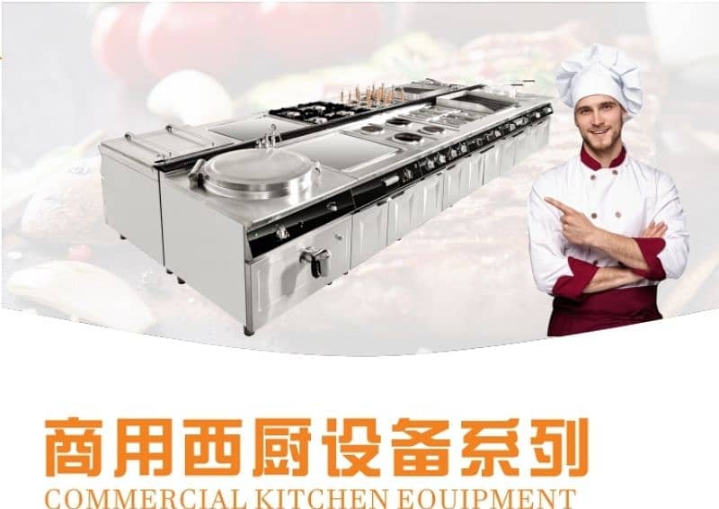 Sharwama Counter With Fryer Hot plate Grill / Pizza Oven / Dough Mixer 19