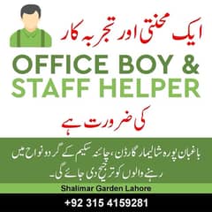 Office Boy / Staff Helper