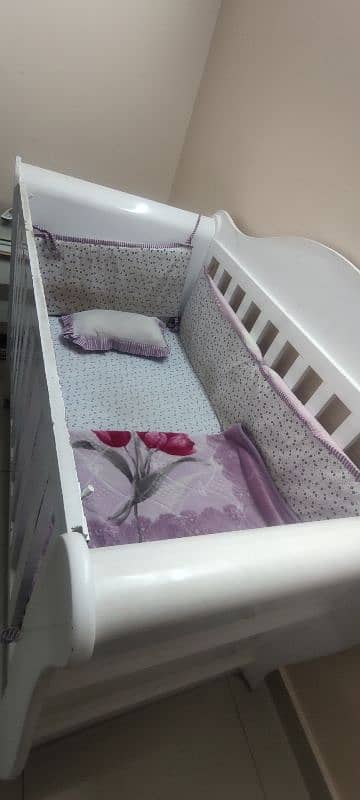 Wooden baby cot 1