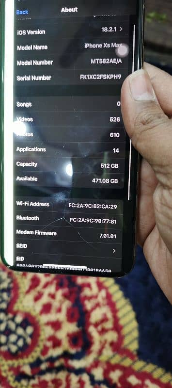 Iphone xs max 512gb non pta factry 5