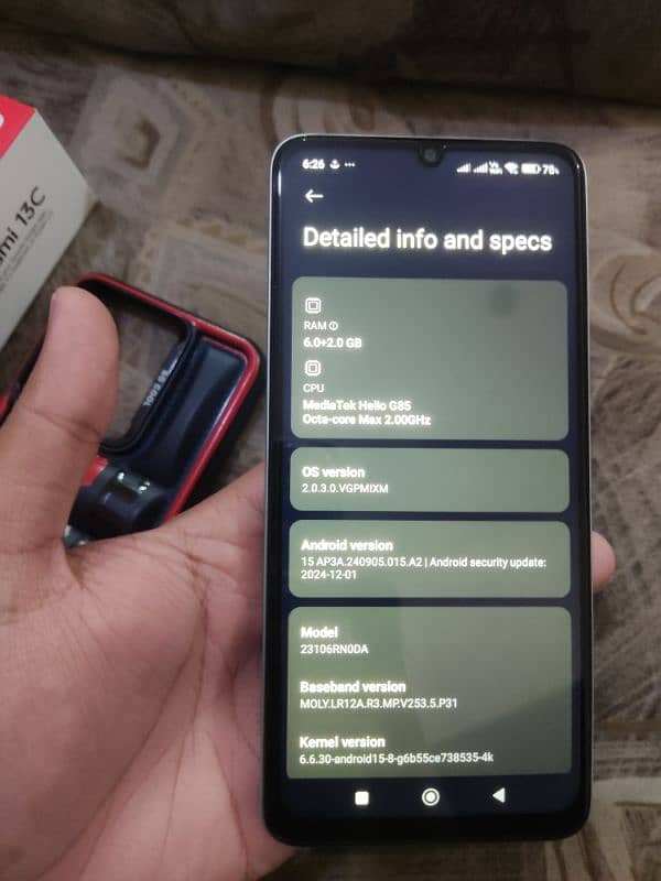 Redmi 13c Just Box's open 6+2/128 11