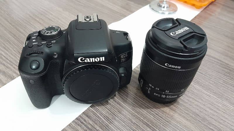 Canon 750d with Stm lens 18-55 and box accessories 8