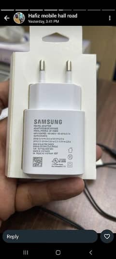 Samsung 25 Watt Super Fast Charger With C To C Cable