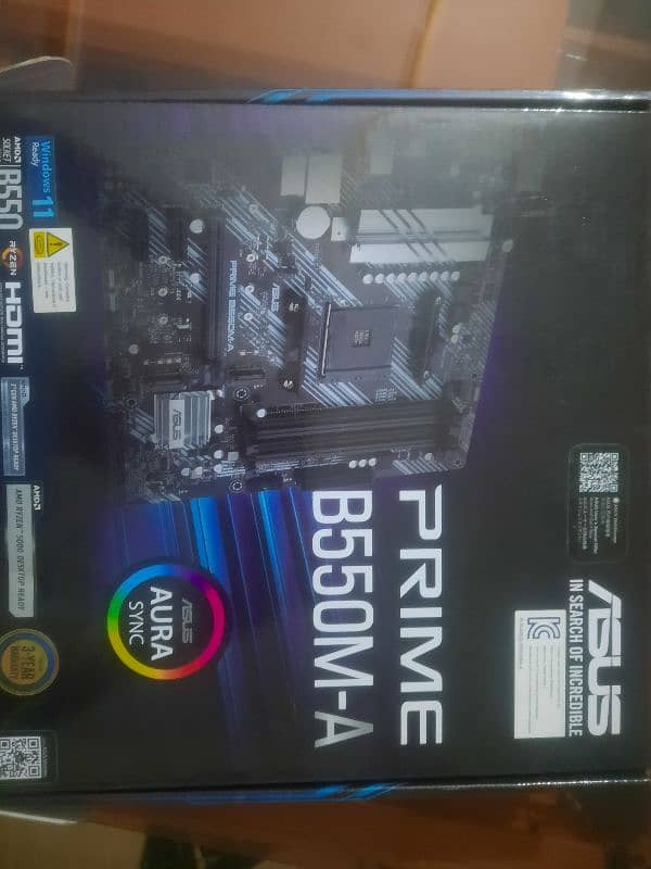 Asus Prime B550M-A Aura Sync Motherboard for sale (under warranty) 1