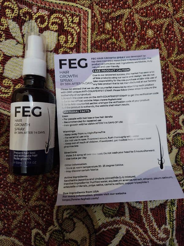 FEG Plus Hair Growth Spray In Pakistan 03011277650 1