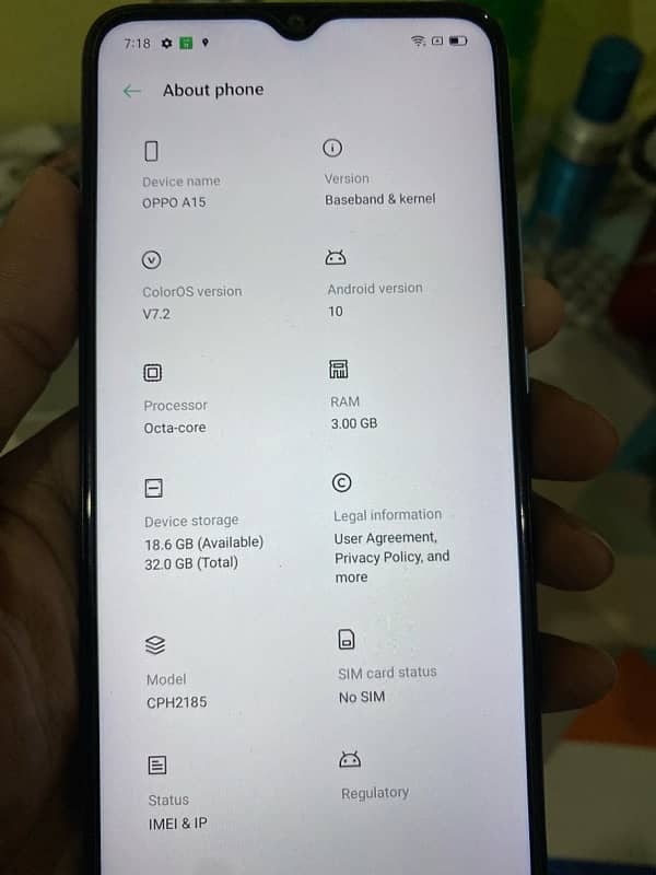 Oppo A15 no open no repair total genuine 3 gb ram 32 gb rom 3