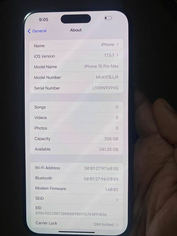 Iphone 15 Pro Max 256gb 5