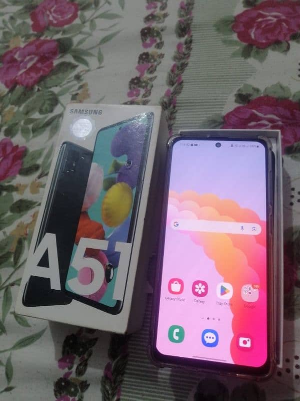 Samsung galaxy A51 6 128 with box charger finger disable no open repar 0