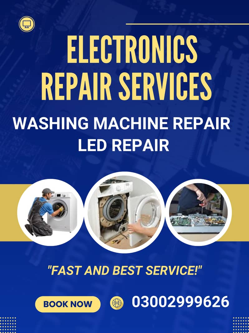 Automatic washing machine repair services | LED repairng Services 0