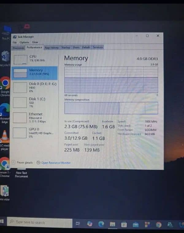 4GB RAM 128 SSD core i5 4th generation 4