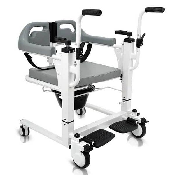 Patient Transfer lifter wheel chair with commode system 0