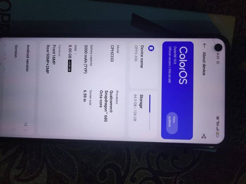 Oppo A96 mobile for sale 6