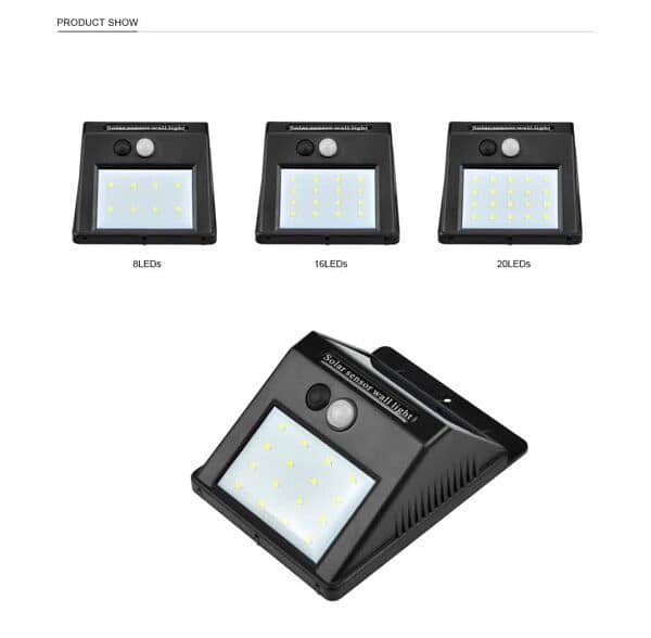 Outdoor sensor wall waterproof solar garden light 2