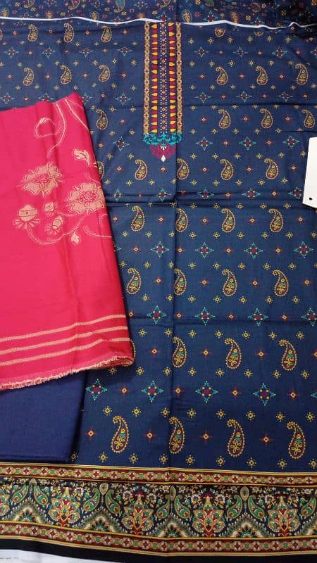 lawn 3pc suit with jacquard dobata 4