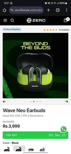 Zero Lifestyle Wave Neo Earbuds