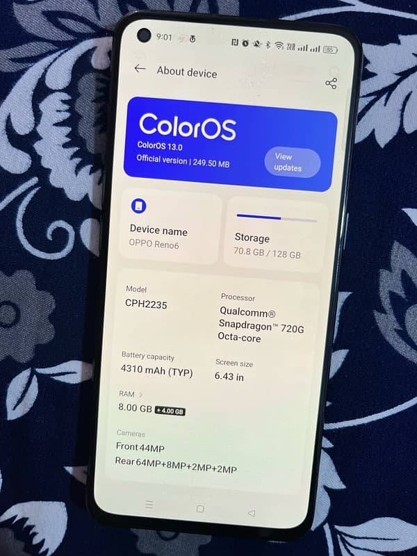 oppo reno 6 128gb screen finger 2