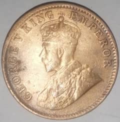 The One Quarter Anna 1936 from British India