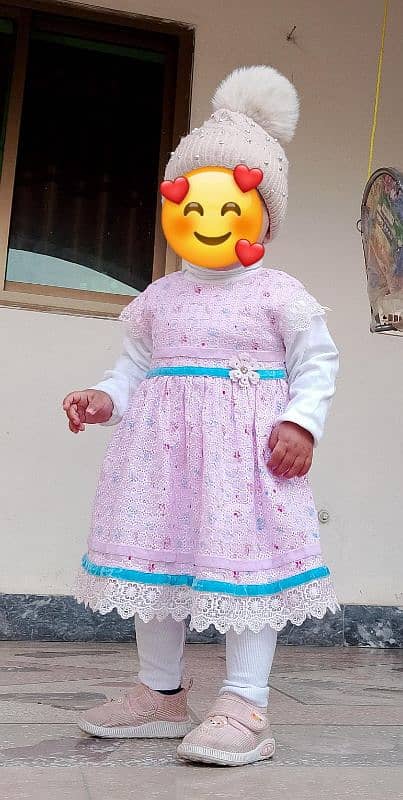 one time used baby girl frock only frock 2