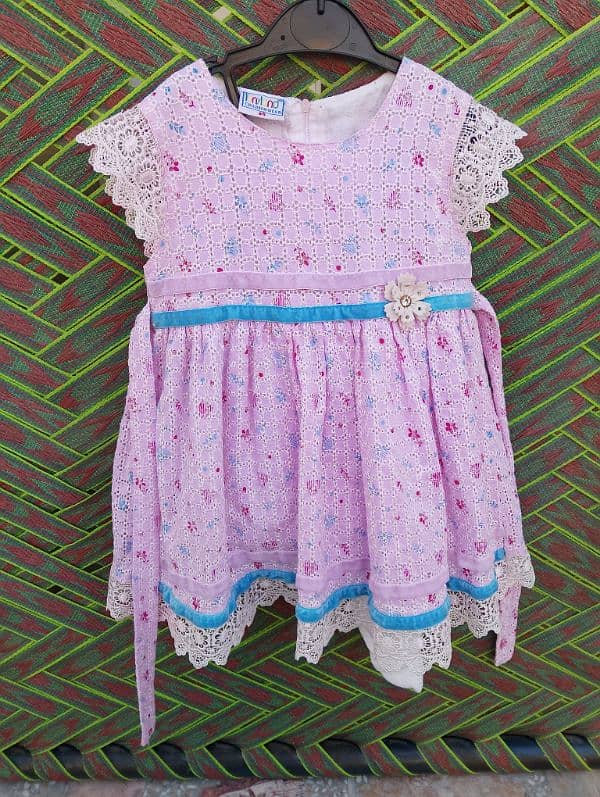 one time used baby girl frock only frock 3