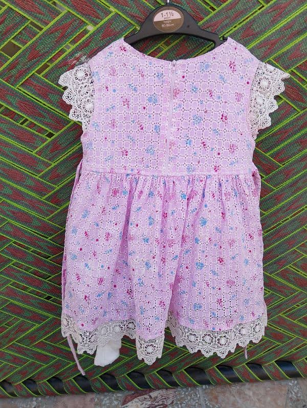 one time used baby girl frock only frock 7