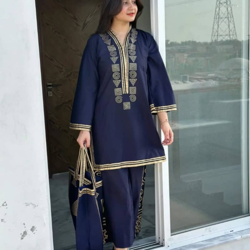 READY TO WEAR TRENDING LINEN 3 PC WITH BAG *Co-Ords 3Pc Set With BAG 3