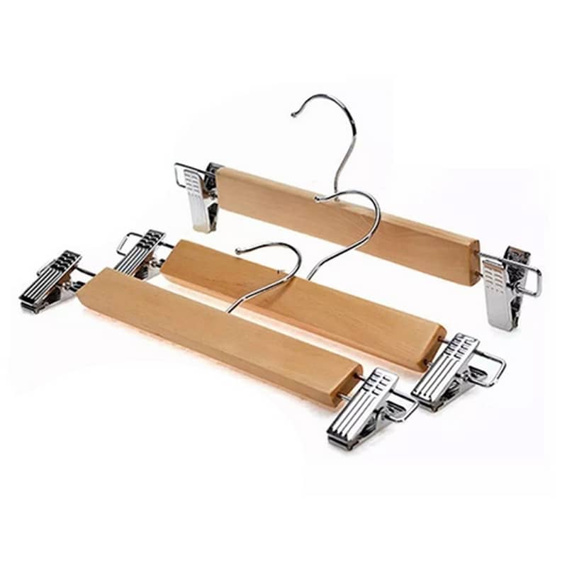 Wooden Clip Hangers Durable for trousers, Pants, Skirts, 0