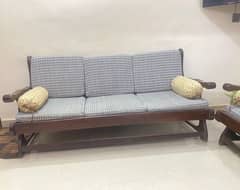 5 seater sofa with mirror table.