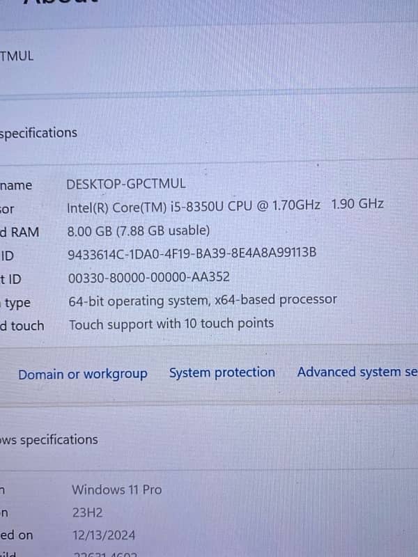 Dell core i5 gen 8th 2