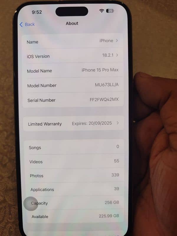 iPhone 15pro max 256 GB jv 0