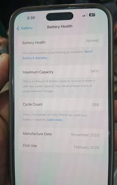 I PHONE 15 pro max  PTA APPROVE PHYSICAL+esim//HEALTH 94/condatin10/10