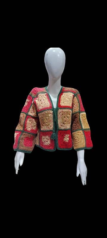 Crochet ( handmade) jacket/ cardigan made with Turkish Wool. 2