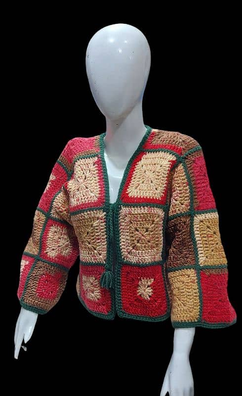 Crochet ( handmade) jacket/ cardigan made with Turkish Wool. 3