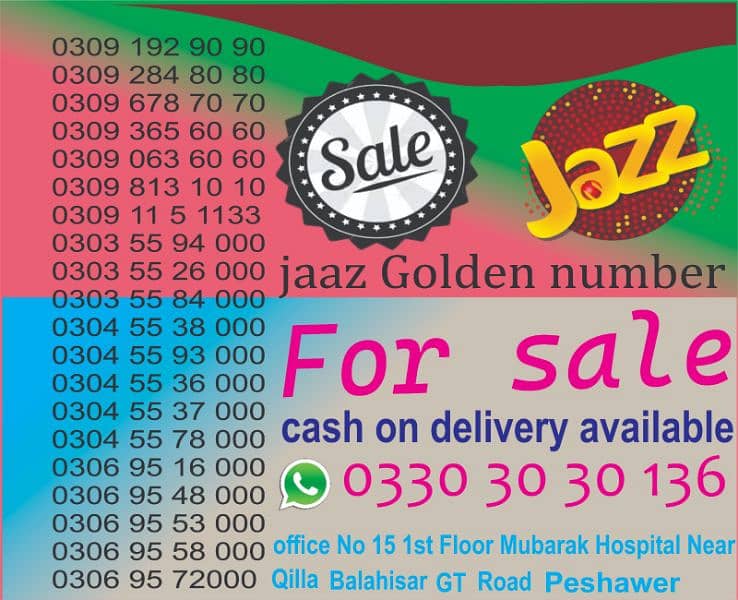 Maaz ufone Telenor jaaz golden number for sale 1