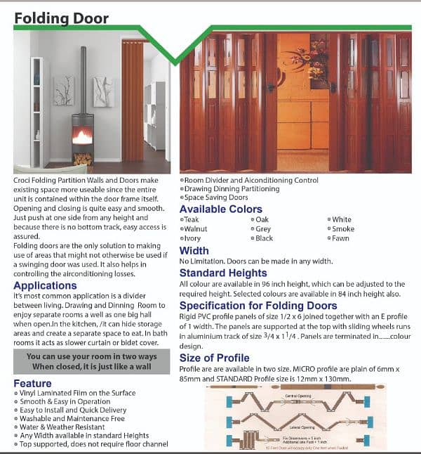 PVC Door folding and openable 3