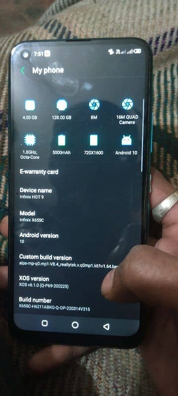 infinix hot 9 4/128GB only mobile exchange b ho skta ha 1