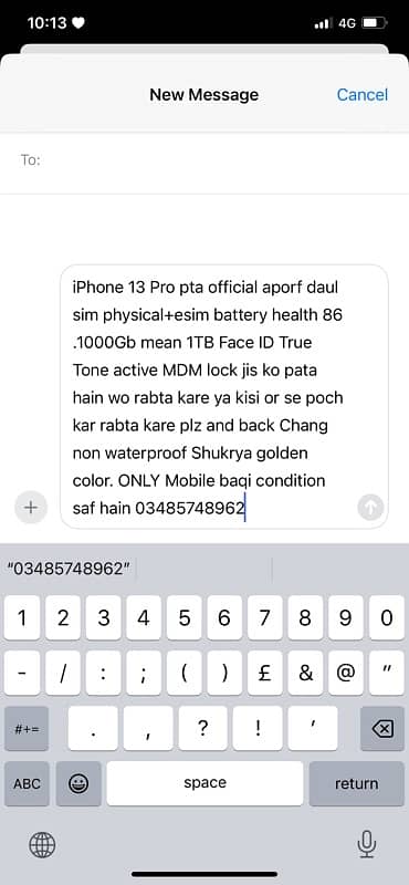 iPhone 13 Pro pta official aporf 1TB daul sim physical+esim red add pl 2