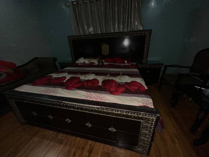 Solid wood bed for sale 1