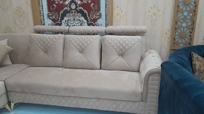 Elegant L-Shaped Sofa 3