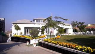 Gulberg Greens Block C 4 Kanal Farm House plot Lake View Front Back Open