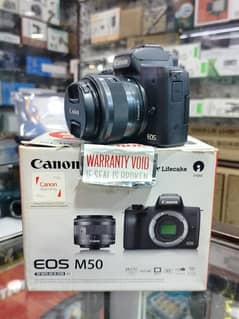 Canon M50 Mirrorless Camera | Complete box | 15-45mm stm | 4k camera